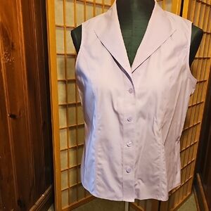 Jones New York Light Purple Sleeveless Blouse